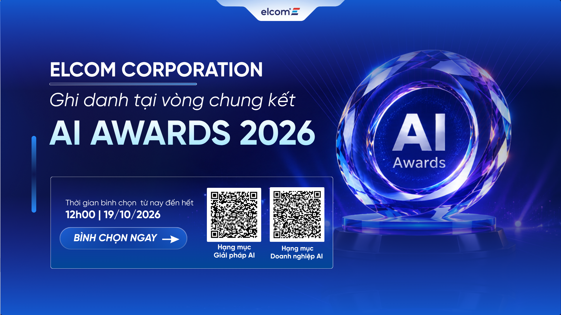 ELCOM Corporation chính thức bước vào vòng chung kết AI Awards 2026